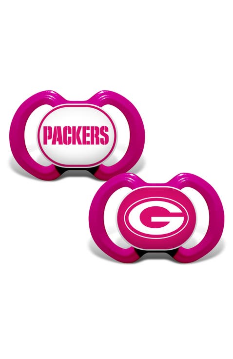 Green Bay Packers Pink Pacifier 2-Pack