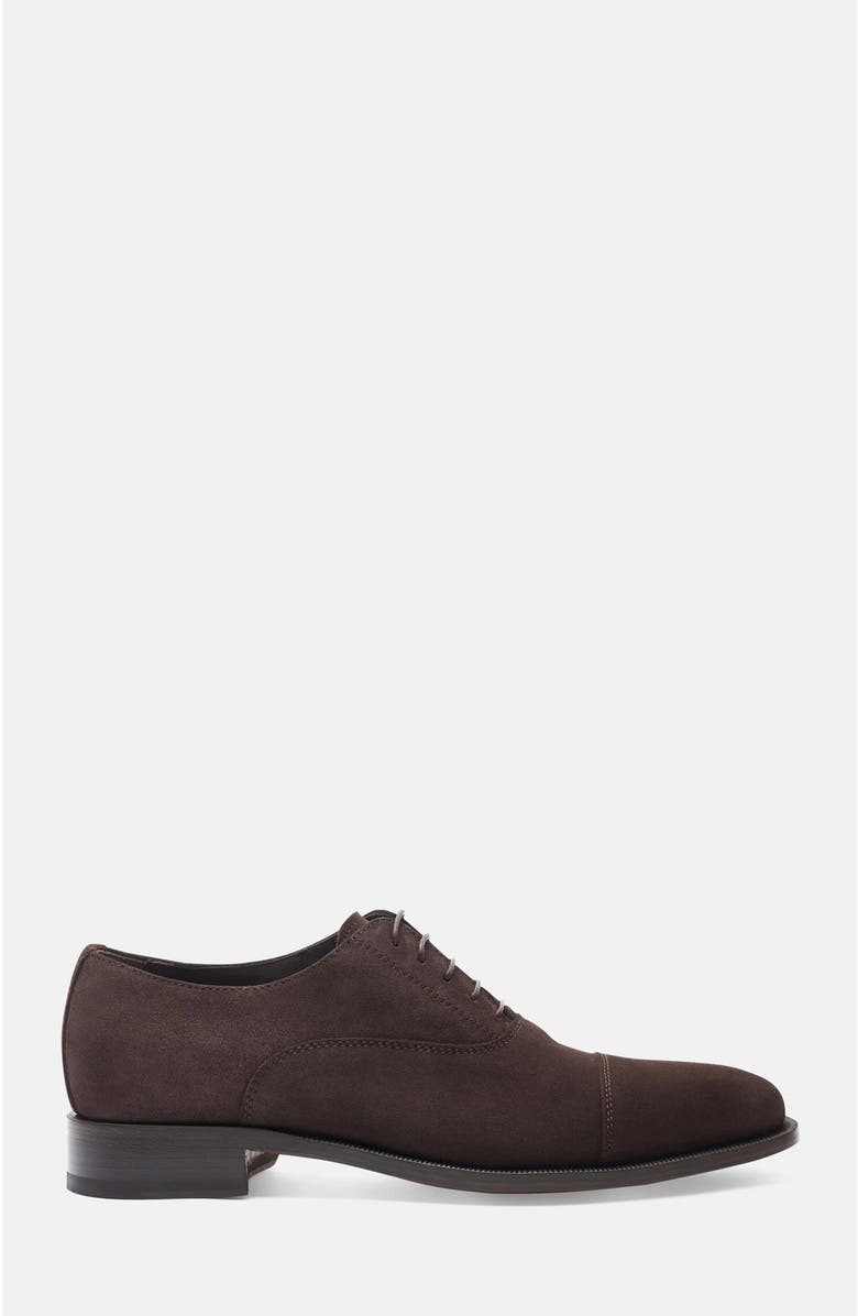 SCAROSSO Bacco Oxfords, Alternate, color, Dark Brown Suede