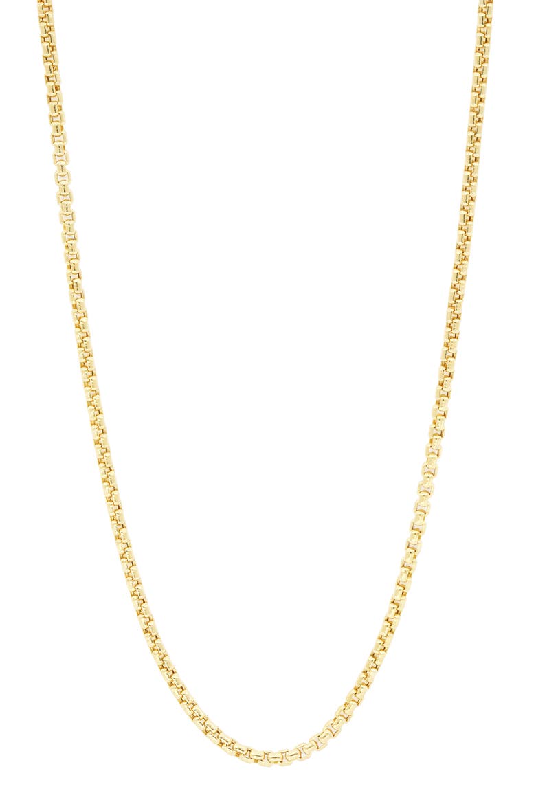 Men's 14K Gold Box Chain Necklace (Nordstrom Exclusive), Main, color, YELLOW GOLD