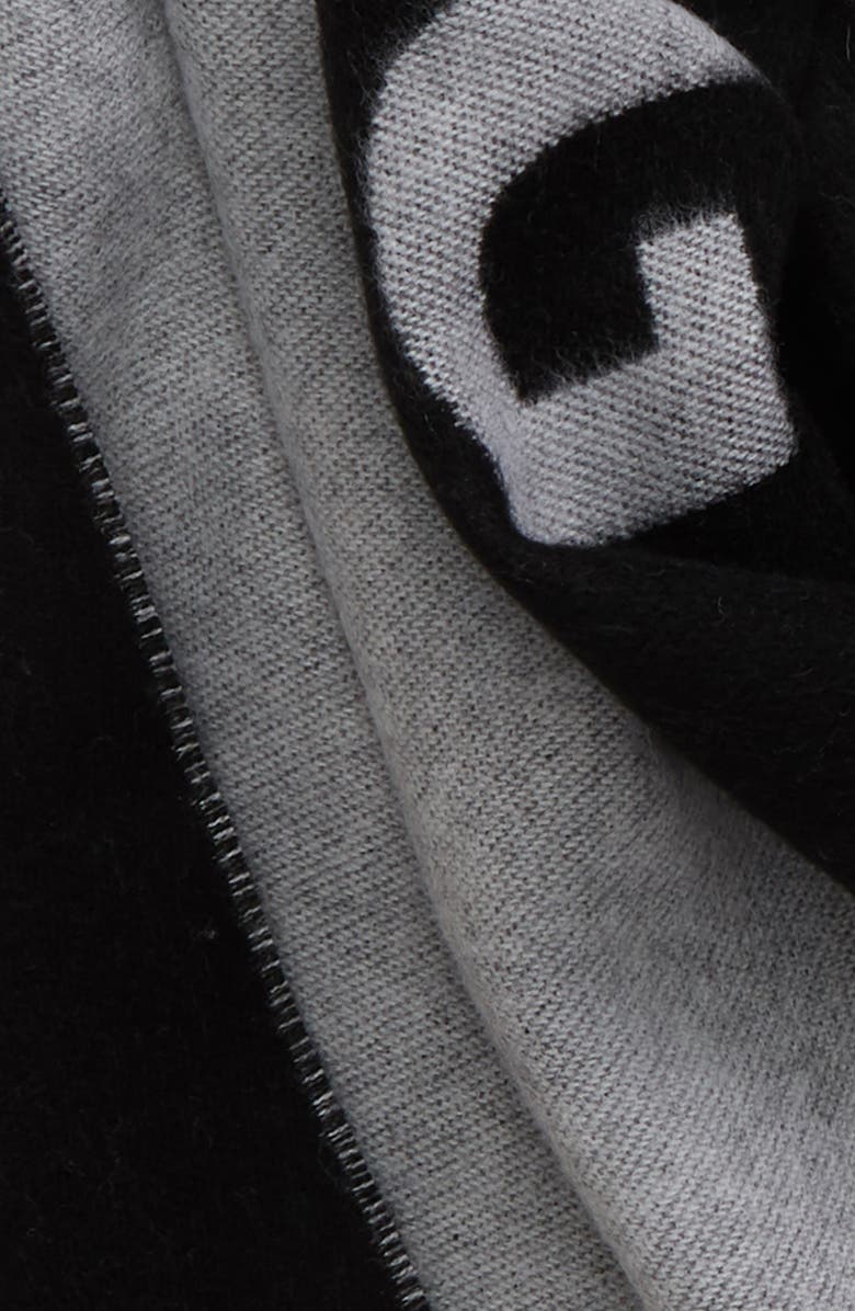 Balenciaga Logo Jacquard Wool Scarf, Alternate, color, 