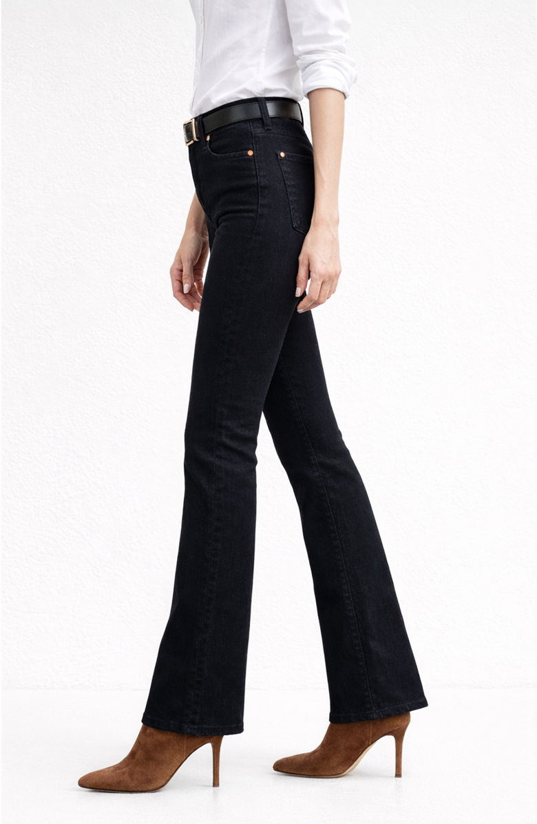 Fidelity Denim Lily High Boot Jeans, Alternate, color, Jett Black