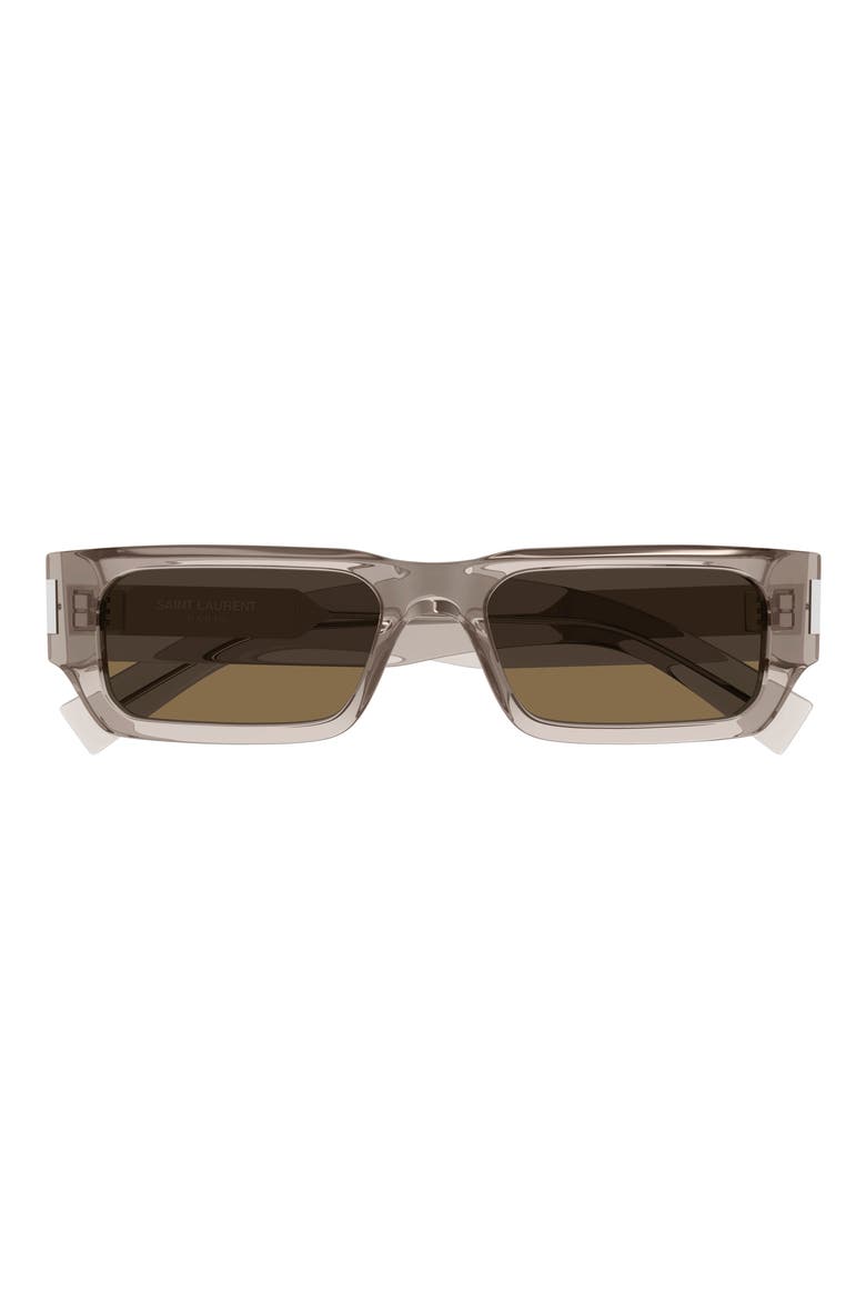 54mm Rectangular Sunglasses, Main, color, BEIGE
