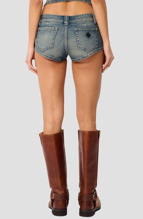 Abrand Denim Mini Shorts In Blue