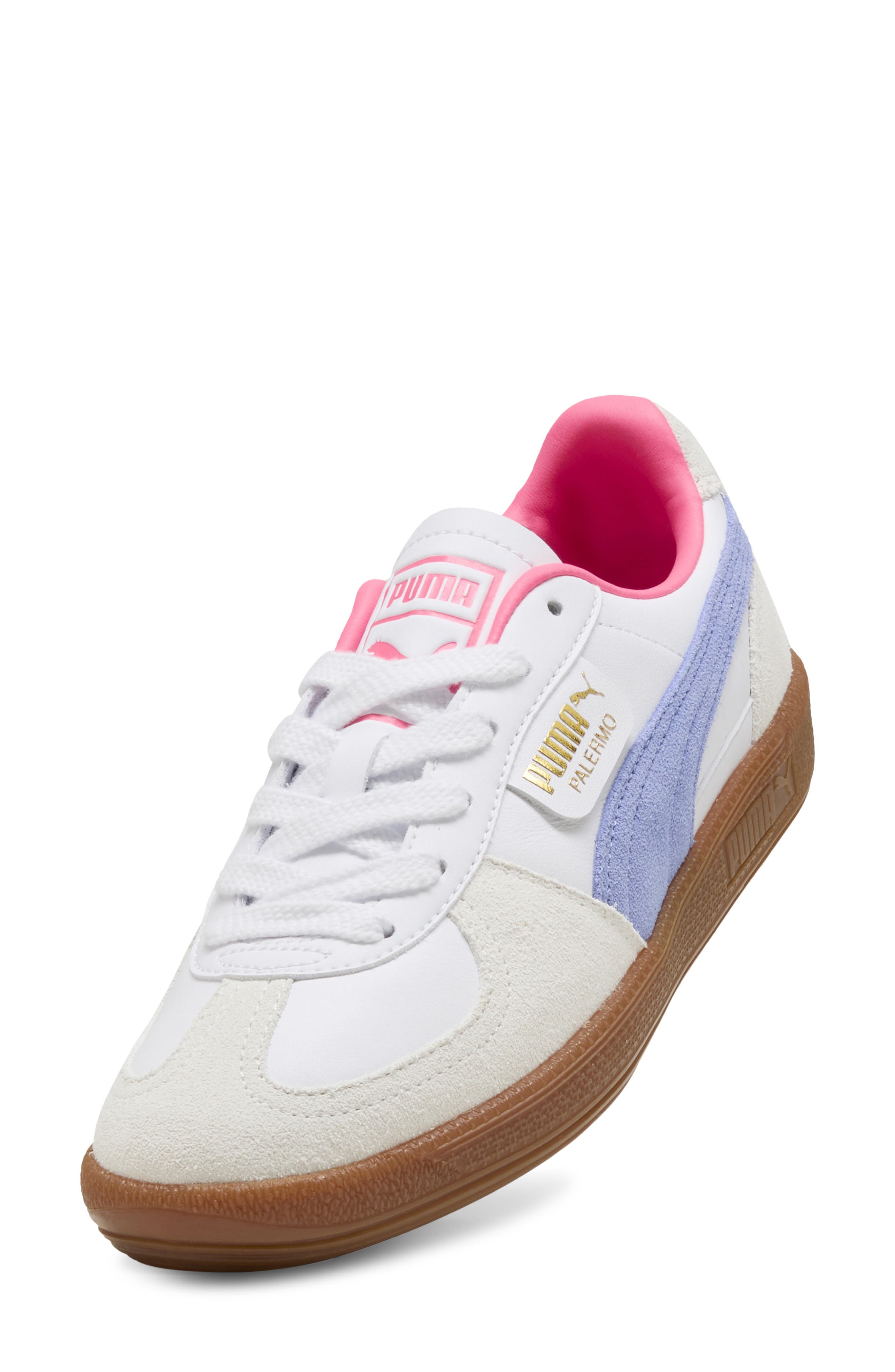 Palermo Sneaker, Alternate, color, PUMA WHITE-INTENSE LAVENDER