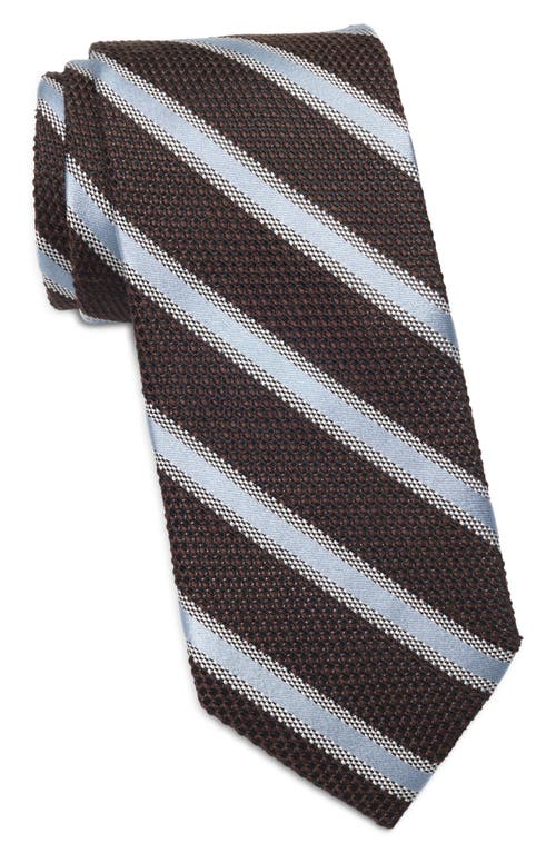 Nordstrom Talman Stripe Silk Tie In Brown