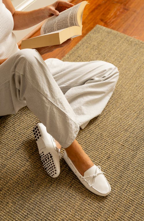 Patricia Green Henley Boat Shoe In White Leather