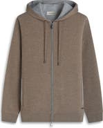 Bugatchi Piqué zip-Up Hoodie