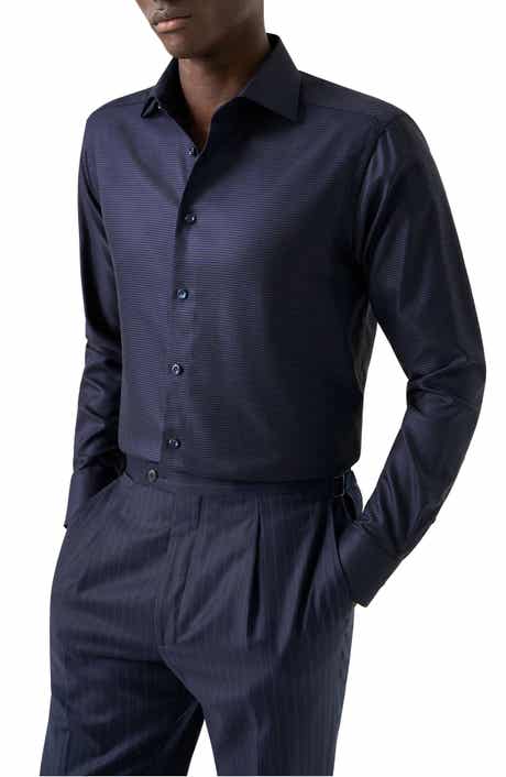 Slim Fit Houndstooth King Twill Dress Shirt