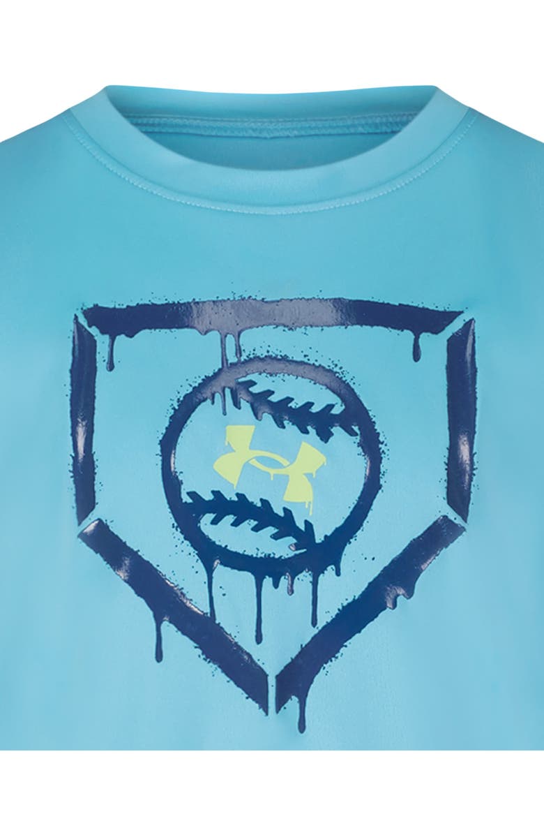 Under Armour Kids' UA Tech<sup>™</sup> Baseball Spray Graphic T-Shirt, Alternate, color, Fresco Blue