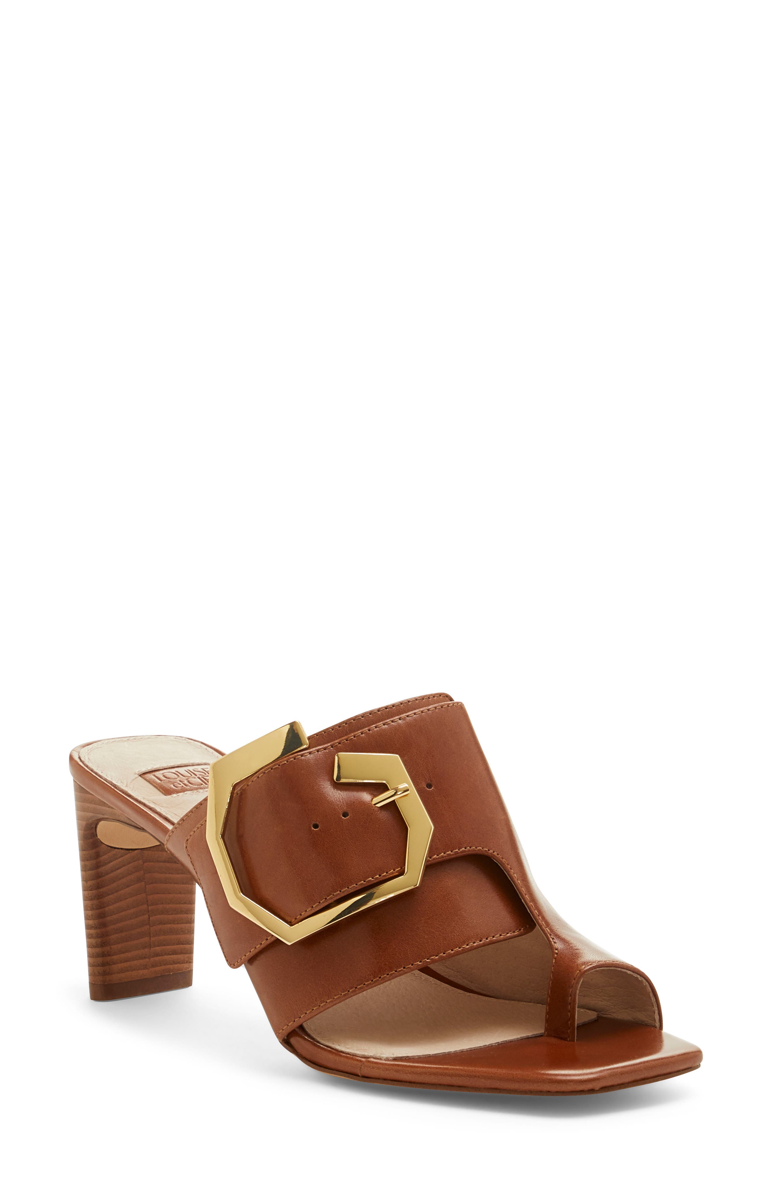 Linora Slide Sandal, Main, color, PEANUT BRITTLE LEATHER