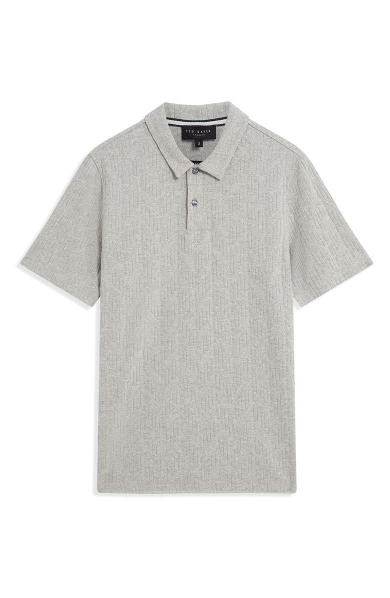 Ted Baker Rembran Texture Polo, Alternate, color, Light Grey