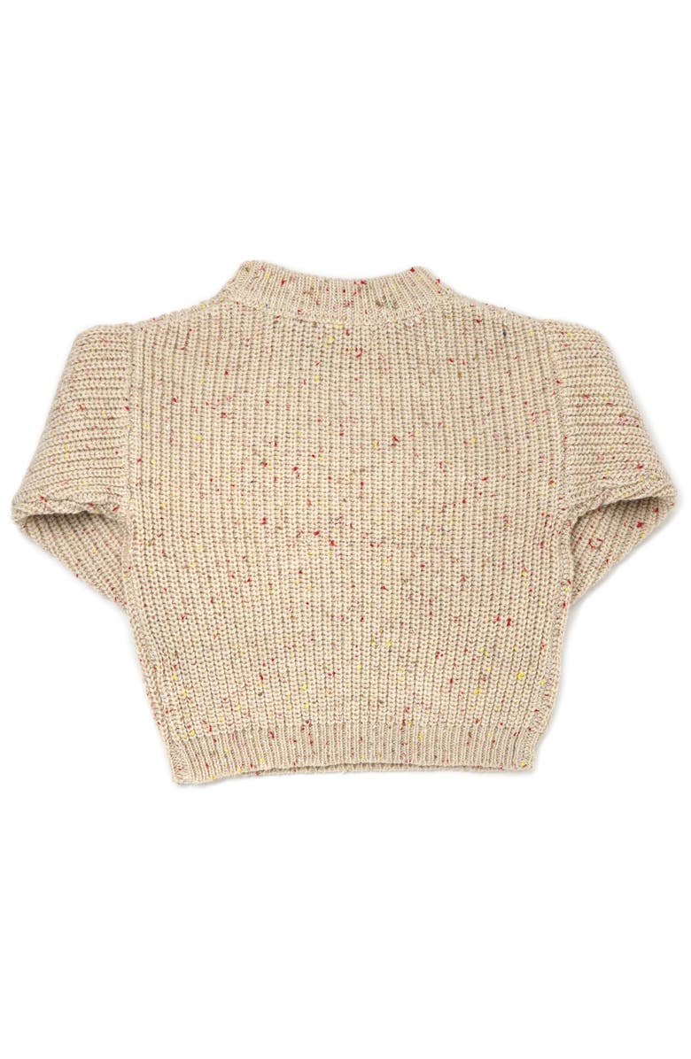 oh baby! Grandpa Knitted Pullover, Alternate, color, Cream/Pink Confetti