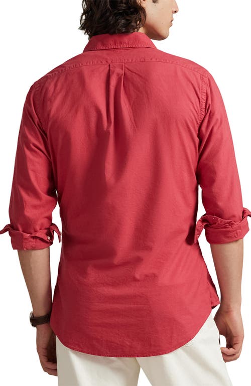 Polo Ralph Lauren Classic Oxford Button-down Shirt In Red