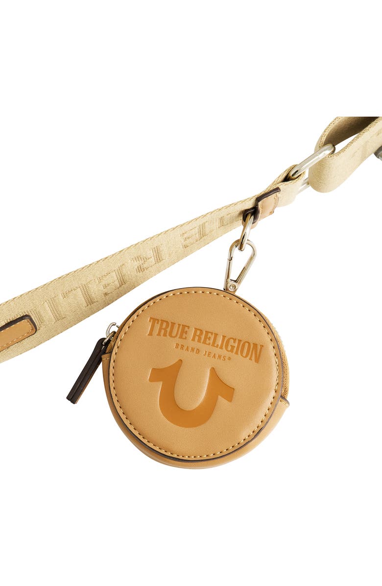 True Religion Quilted Denim Horseshoe Flap Crossbody, Alternate, color,