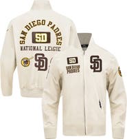 PRO STANDARD Men's Pro Standard Cream San Diego Padres Area Code Twill Full-Zip Jacket