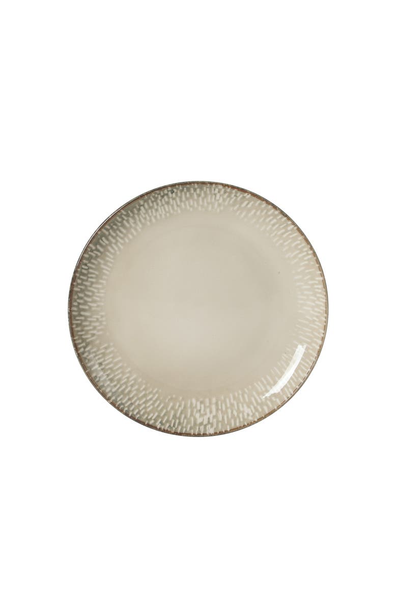 Jasper 16 Piece Plates and Bowls Reactive Glaze Dishes Stoneware Ceramic Dinnerware Set - Service for 4, Alternate, color, Cream