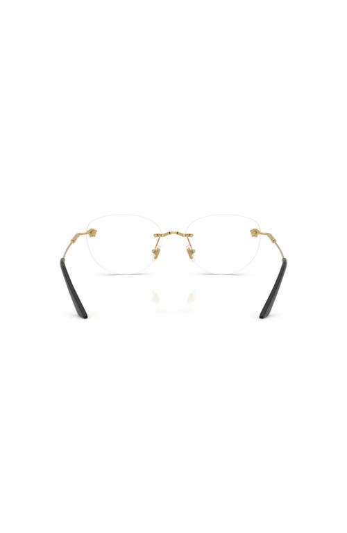 Versace 55mm Round Optical Glasses In Gold