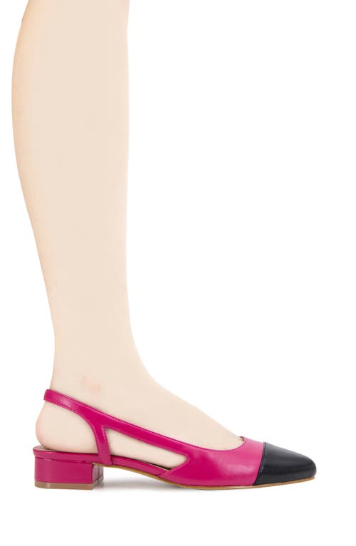 Bcbgeneration Tillie Slingback Cap Toe Pump In Viva Pink-black
