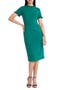Ruffle Short Sleeve Pocket Sheath Dress