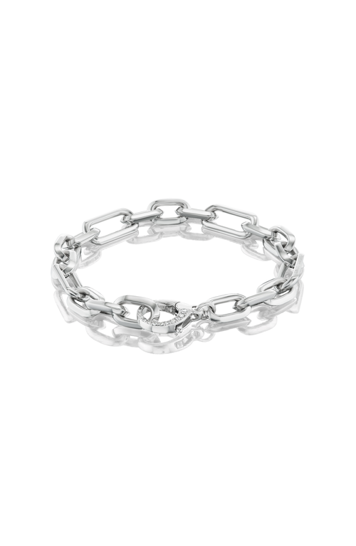 Sheryl Lowe Zoe Mixed Chain Bracelet In Silver