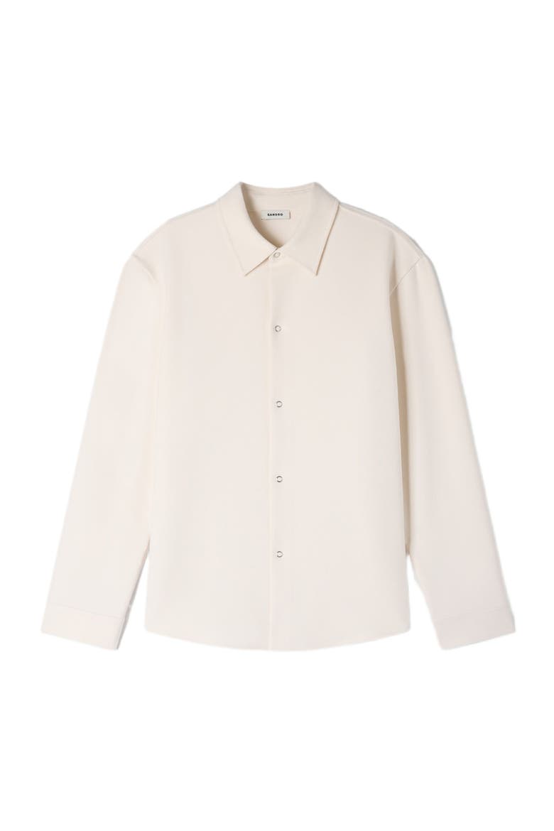 Long-sleeved jersey shirt, Main, color, Ecru