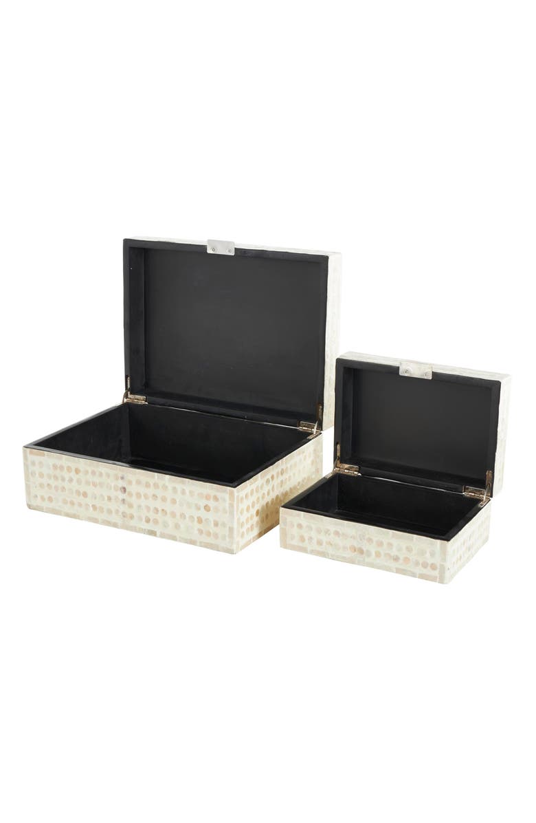 UMA Contemporary Set of 2 Decorative Mother of Pearl Boxes, Alternate, color, 