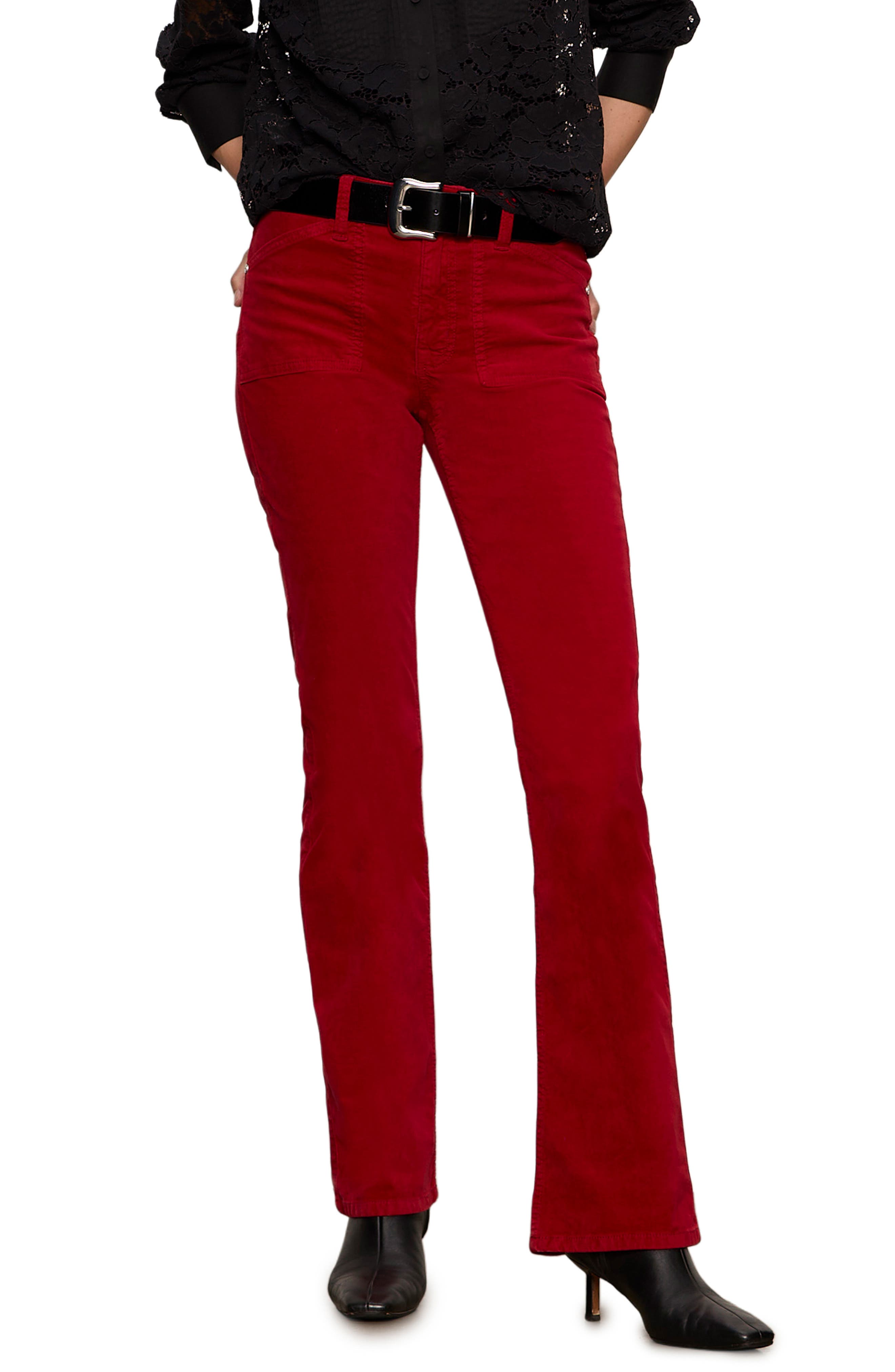 Sanctuary High Waist Bootcut Velveteen Pants