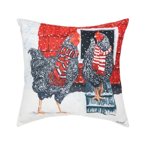 C & F Home C&f Home Winter Chicken Indoor And Outdoor Throw Pillow In Multi