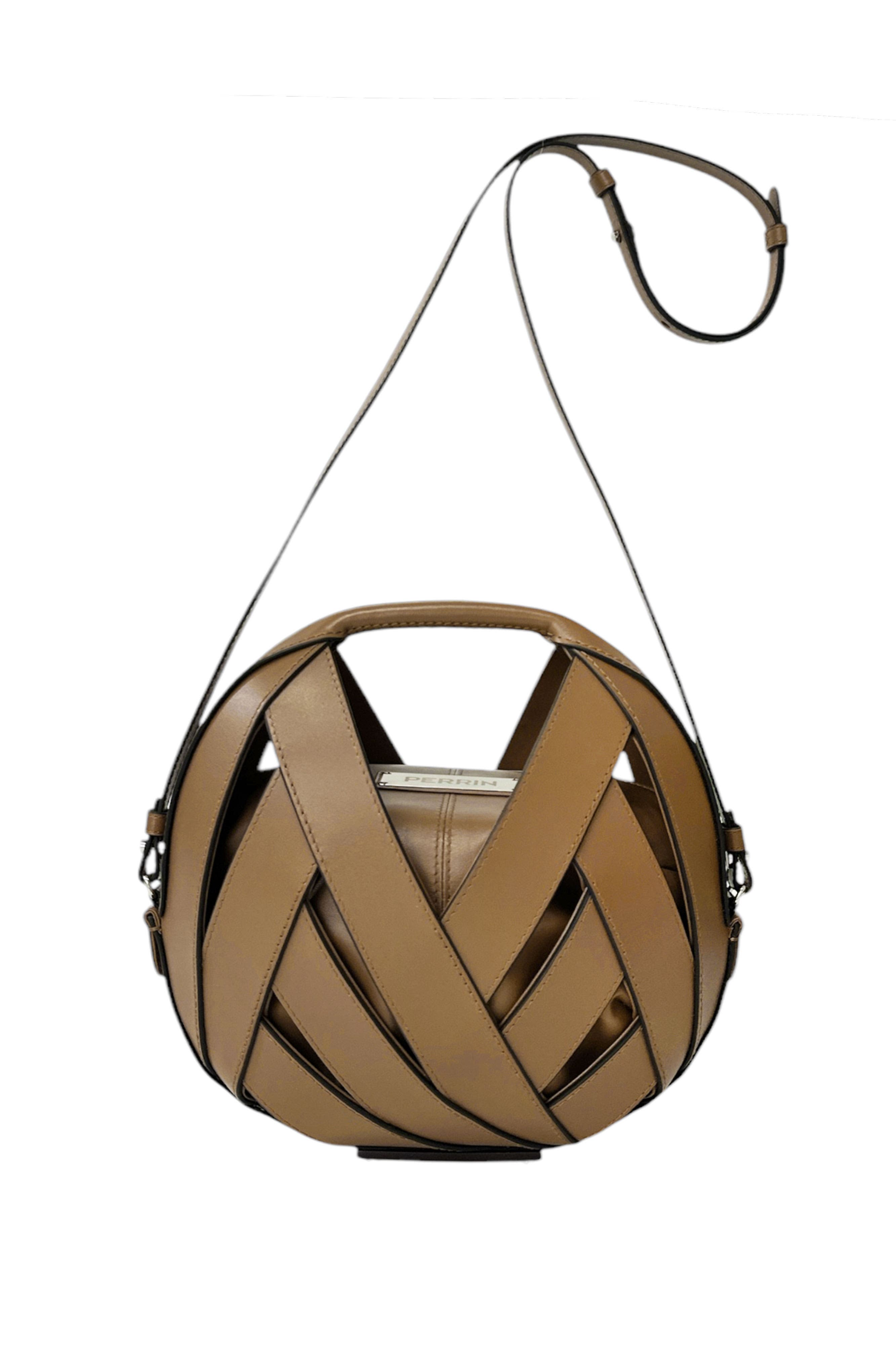 PERRIN PARIS Le Petit Panier Shoulder Bag, Main, color, Sepia