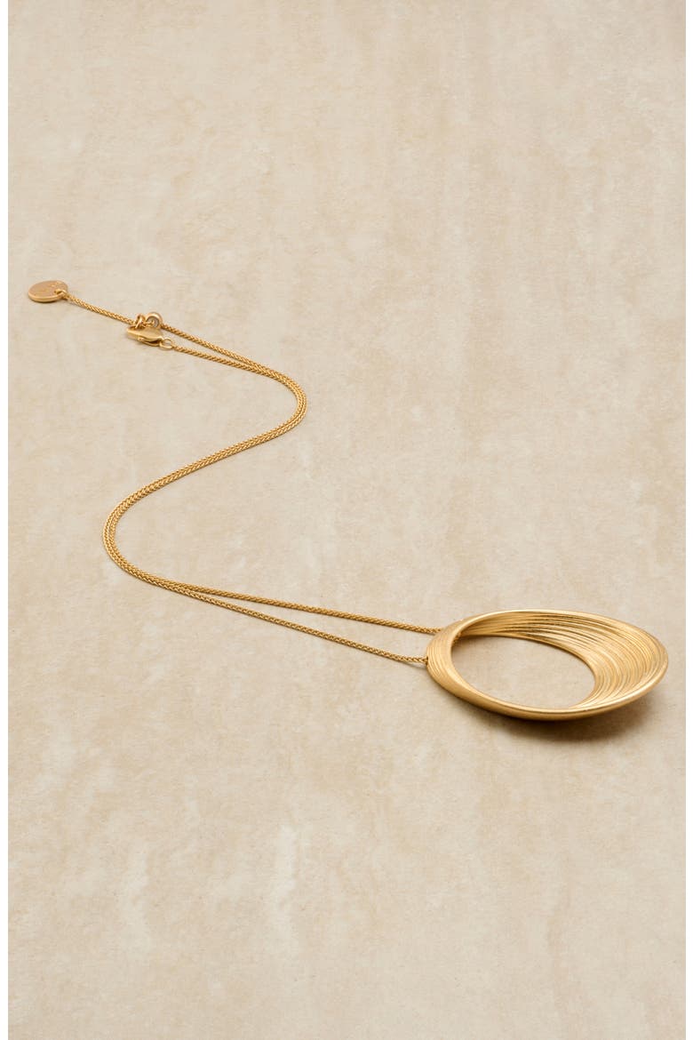 Bridget Brushed Twist Pendant Necklace, Alternate, color, GOLD TONE