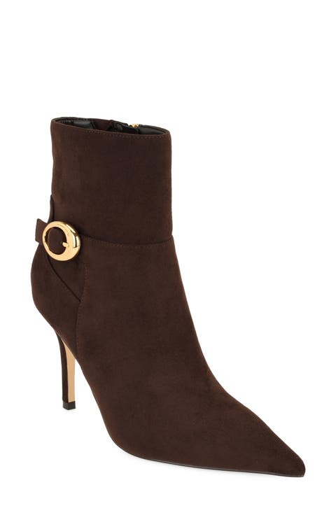 Gretzy Buckle Embellished Bootie