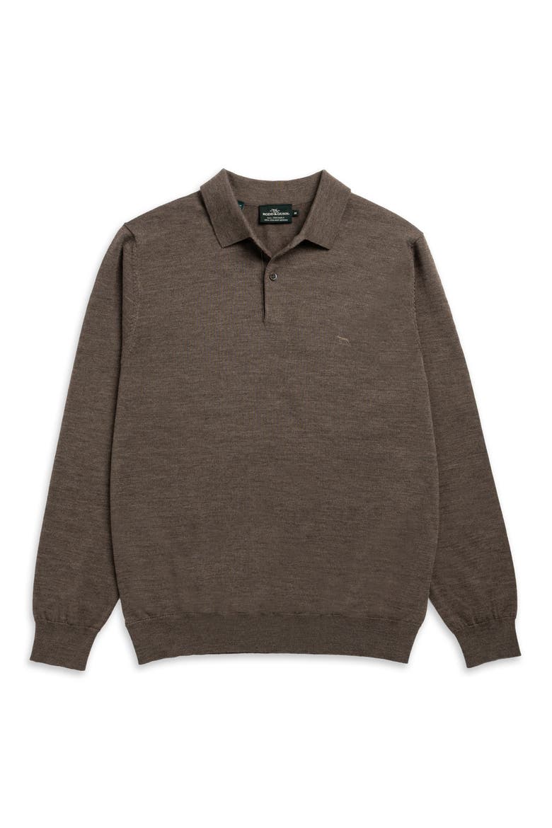 Way Spur Extrafine Merino Wool Polo Sweater, Alternate, color, SABLE