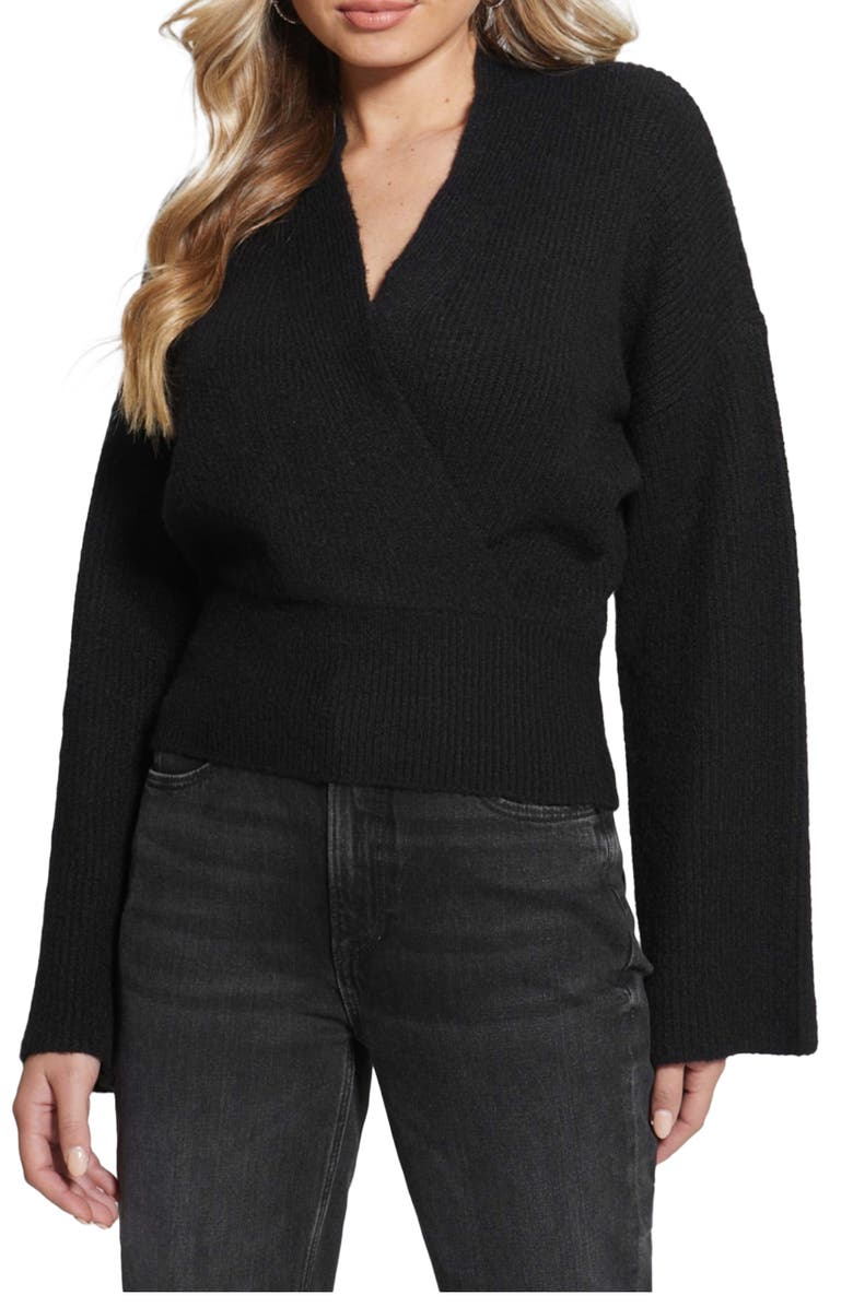 GUESS Nora Wrap Rib Sweater, Main, color, 