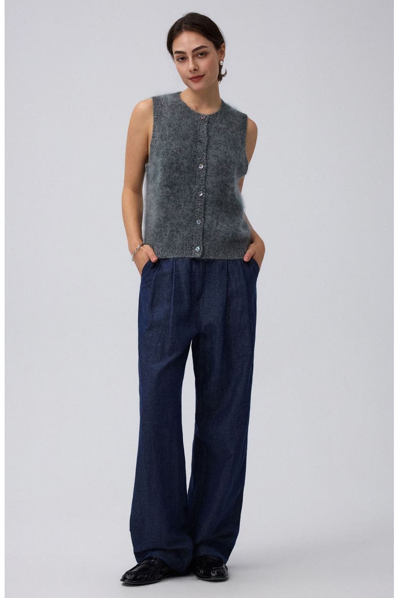 High Rise Trousers, Alternate, color, denim