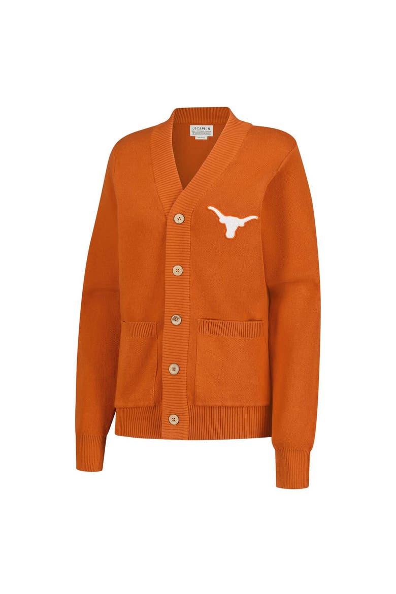 Unisex Uscape Apparel Texas Orange Texas Longhorns Chenille Patch Cardigan, Alternate, color, Burnt Orange