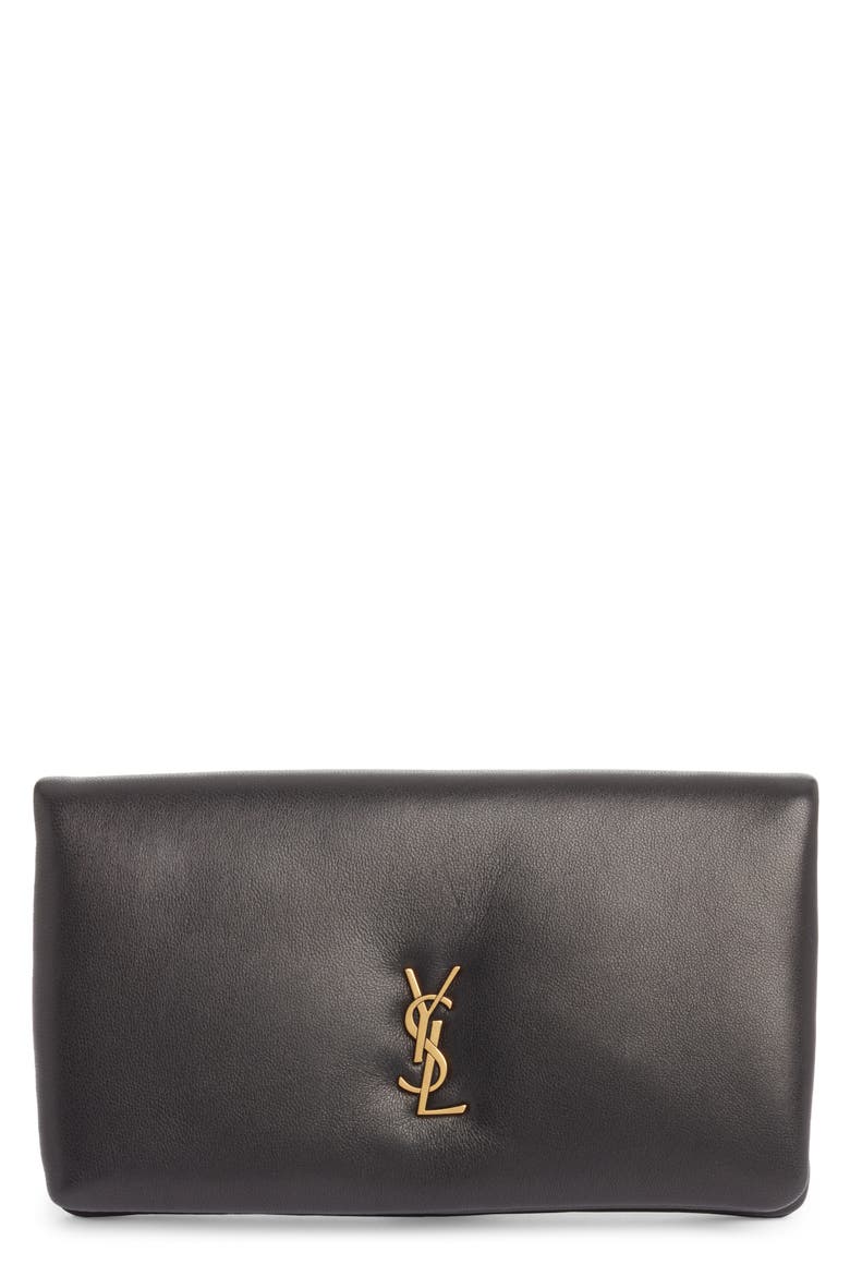 Large Calypso Leather Continental Wallet, Main, color, NOIR