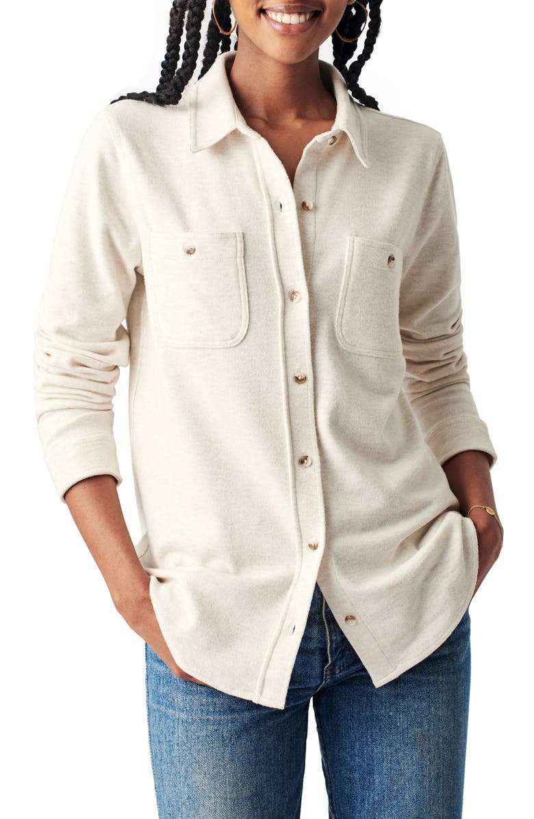 Faherty Legend<sup>™</sup> Sweater Shirt, Main, color, Off White