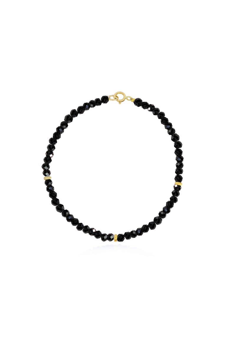 Black Spinel Bead Bracelet, Main, color, Black Spinel