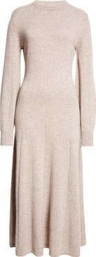 Johnstons of Elgin Long Sleeve Cashmere Sweater Dress