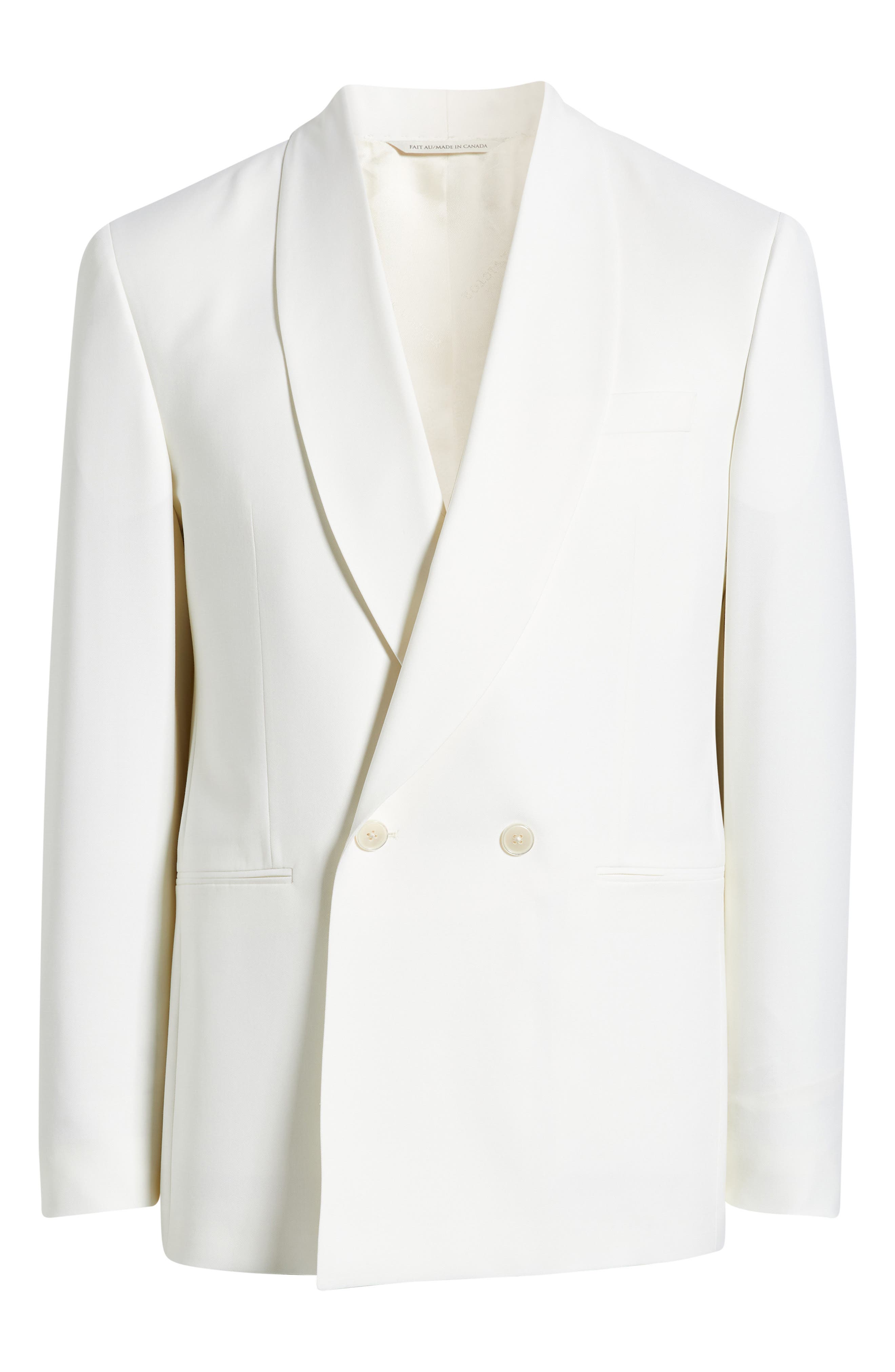 Jack Victor Ellis Double Breasted Ivory Super 120s Wool Dinner