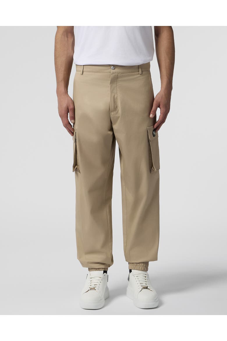 Straight Cargo Trousers Men, Main, color, beige