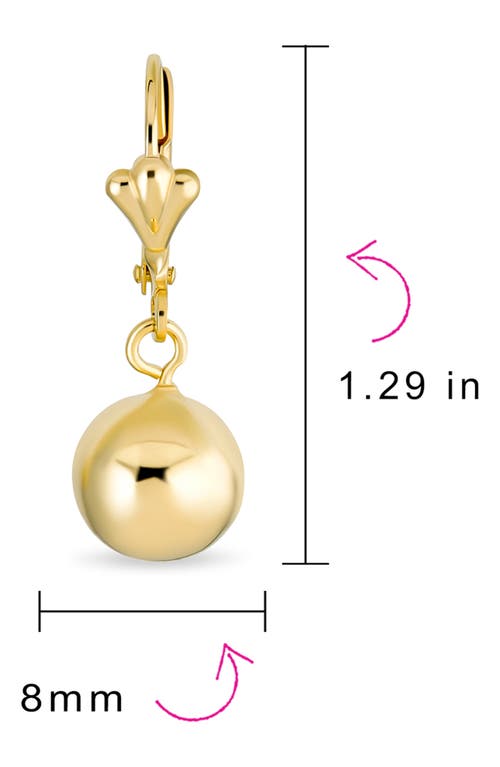 Bling Jewelry Classic Elegant Simple Round Drop Earrings In Gold