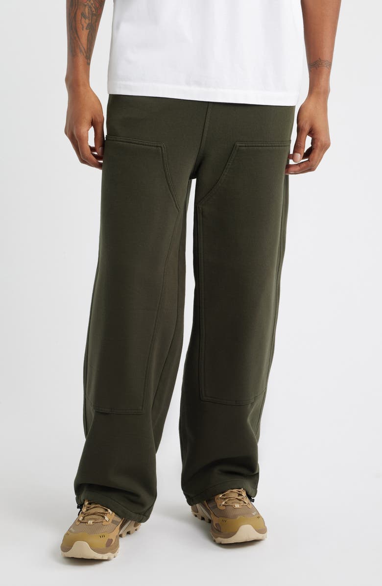 Carhartt Work In Progress Double Knee Cotton Blend Sweatpants, Main, color, Olive