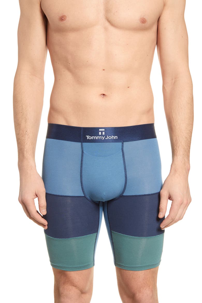 Second Skin Boxer Briefs, Main, color, STELLAR/ BLUE/ SILVER PINE