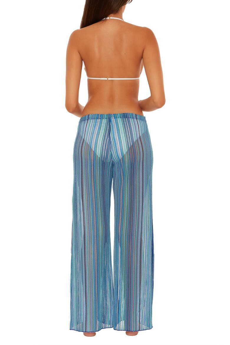 Seaside Stripe Cover-Up Pants, Alternate, color, OCEAN