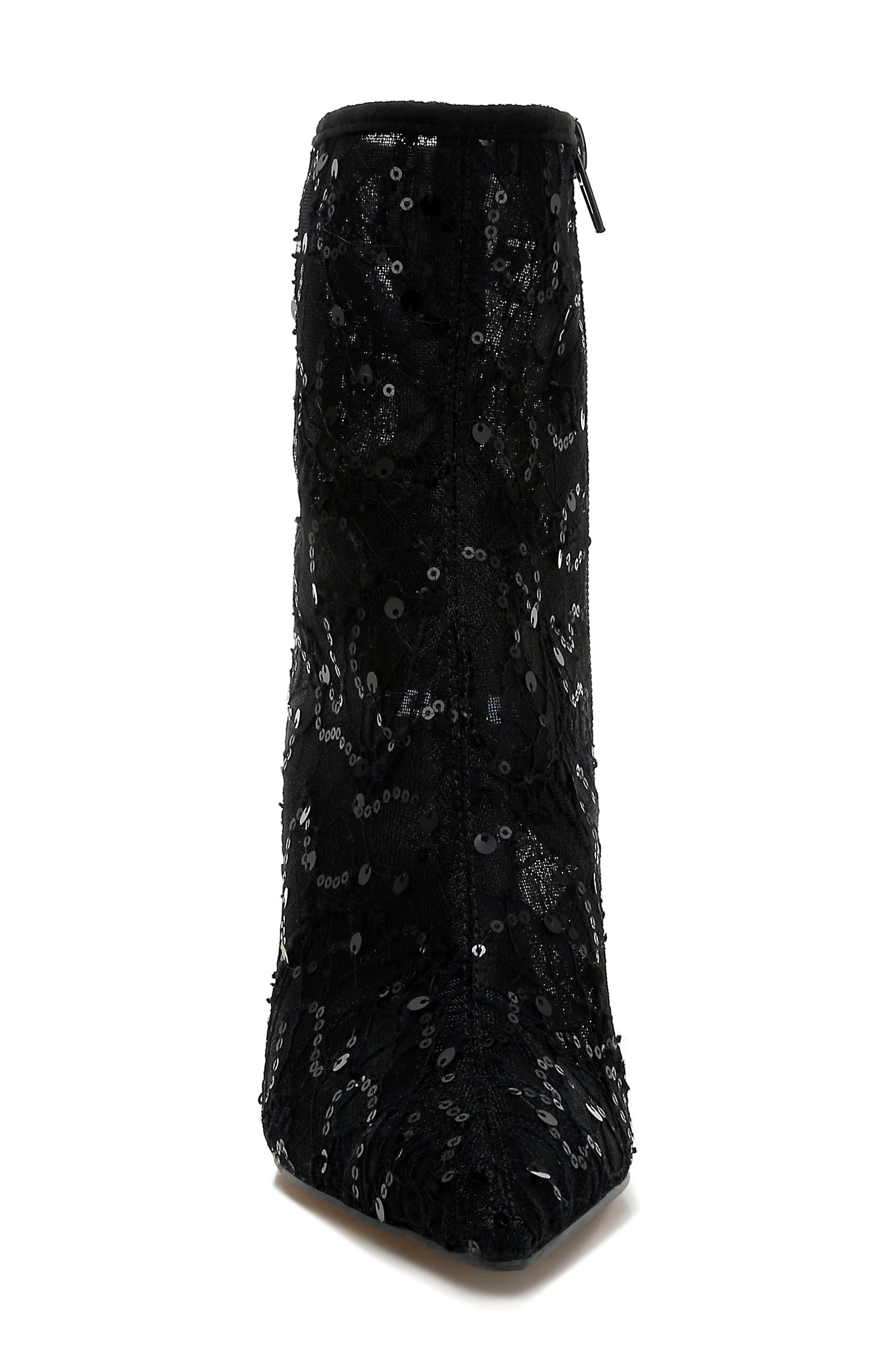 Rag & Co Samia Sequin Lace Boot, Alternate, color, 