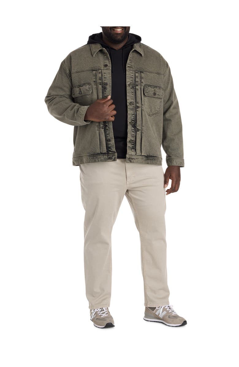 True Nation by DXL Big & Tall Overdyed Trucker Jacket, Alternate, color, Castor Olive