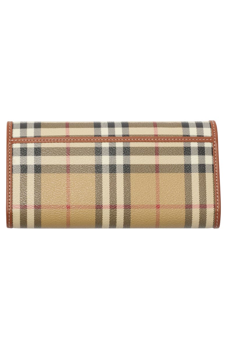 Burberry Halton Check Continental Wallet, Alternate, color, Archive Beige