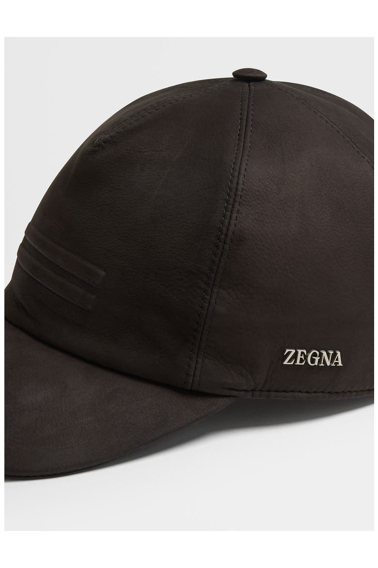 SECONDSKIN Leather Adjustable Baseball Cap, Alternate, color, DARK BROWN