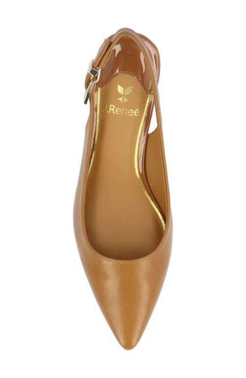 J. Reneé Mayetta Slingback Pointed Toe Pump In Brown